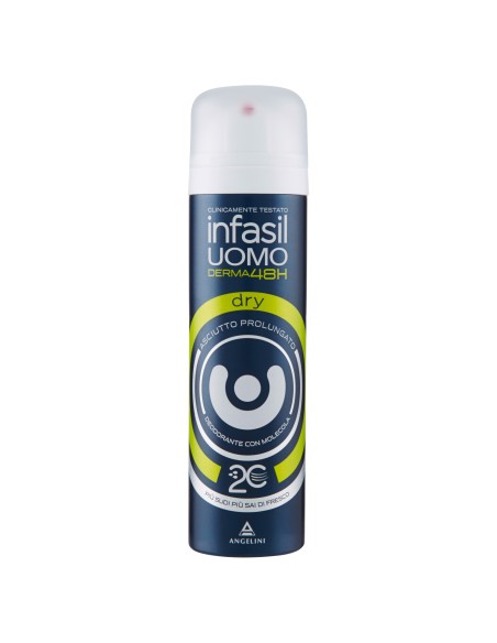 infasil deodorante spray - 150ml - men dry - 48h - 2c - uomo: tuttocasashop.live: igiene e cura della persona