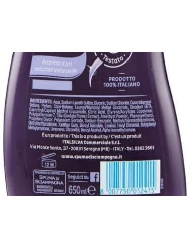 spuma di sciampagna bagnodoccia crema - 650ml - ametista e orchidea: tuttocasashop.live: igiene e cura della persona