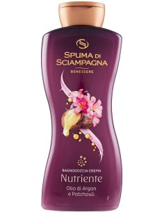 spuma di sciampagna bagnodoccia crema - 650ml - olio di argan e patchouli: tuttocasashop.live: igiene e cura della persona