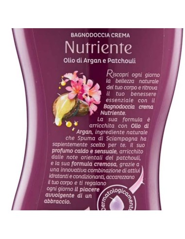 spuma di sciampagna bagnodoccia crema - 650ml - olio di argan e patchouli: tuttocasashop.live: igiene e cura della persona