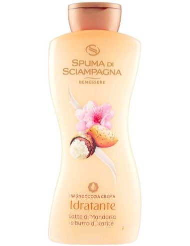 spuma di sciampagna bagnodoccia crema - 650ml - latte di mandorla e karite': tuttocasashop.live: igiene e cura della persona