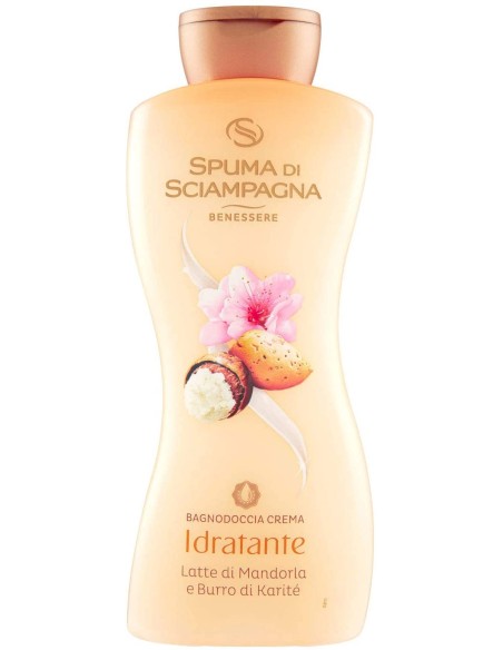 spuma di sciampagna bagnodoccia crema - 650ml - latte di mandorla e karite': tuttocasashop.live: igiene e cura della persona