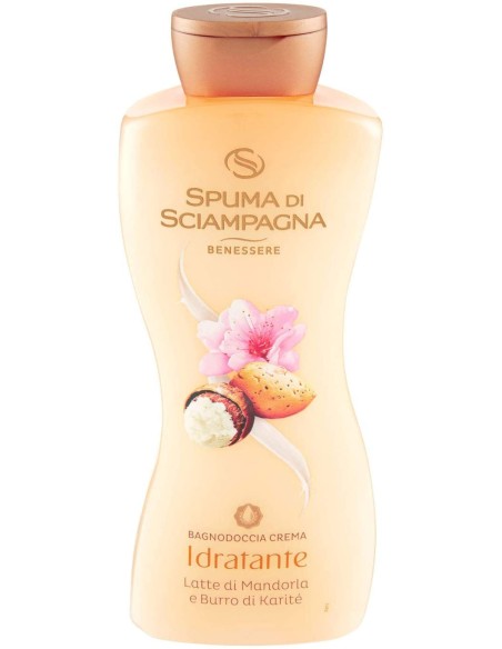 spuma di sciampagna bagnodoccia crema - 650ml - latte di mandorla e karite': tuttocasashop.live: igiene e cura della persona