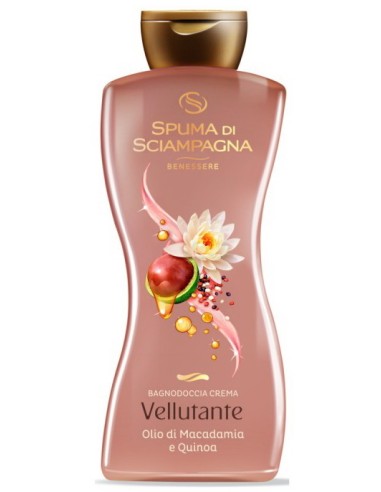 spuma di sciampagna bagnodoccia crema - 650ml - olio di macadamia e quinoa: tuttocasashop.live: igiene e cura della persona