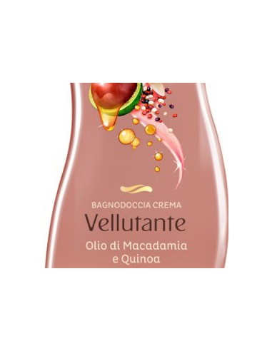 spuma di sciampagna bagnodoccia crema - 650ml - olio di macadamia e quinoa: tuttocasashop.live: igiene e cura della persona