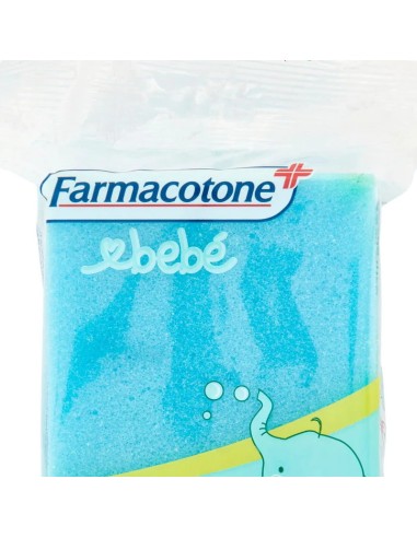 farmacotone bebe' spugna da bagno - extra soffice - 13x9x6cm: tuttocasashop.live: igiene e cura della persona