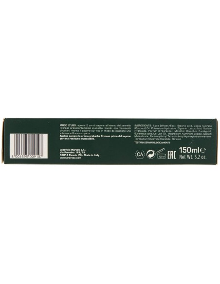 proraso sapone da barba tubo 150ml - rinfrescante olio di eucalipto mentolo: tuttocasashop.live: igiene e cura della persona