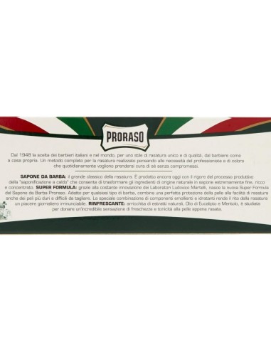 proraso sapone da barba tubo 150ml - rinfrescante olio di eucalipto mentolo: tuttocasashop.live: igiene e cura della persona