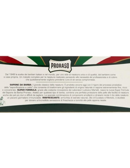 proraso sapone da barba tubo 150ml - rinfrescante olio di eucalipto mentolo: tuttocasashop.live: igiene e cura della persona