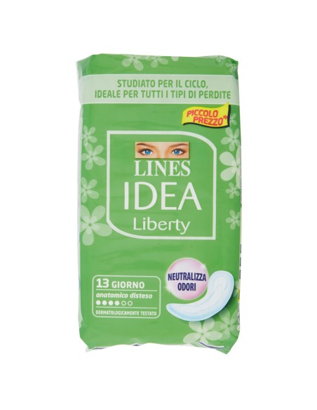 lines idea liberty assorbenti anatomici distesi - 13 pezzi: tuttocasashop.live: igiene e cura della persona