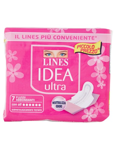 lines idea ultra assorbenti - 7 pezzi - flussi abbondanti: tuttocasashop.live: igiene e cura della persona