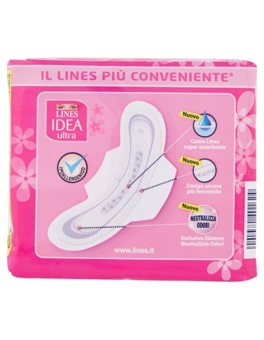 lines idea ultra assorbenti - 7 pezzi - flussi abbondanti: tuttocasashop.live: igiene e cura della persona