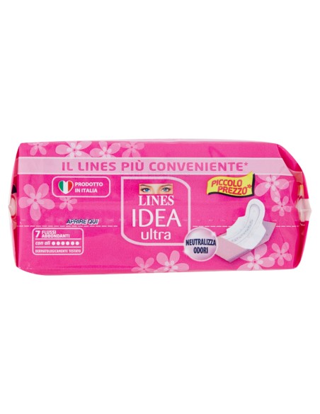 lines idea ultra assorbenti - 7 pezzi - flussi abbondanti: tuttocasashop.live: igiene e cura della persona
