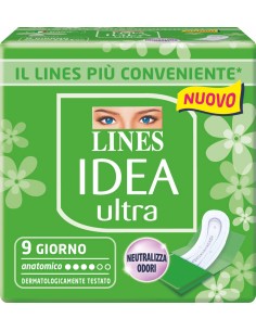 lines idea ultra assorbenti - 9 pezzi - anatomico: tuttocasashop.live: igiene e cura della persona