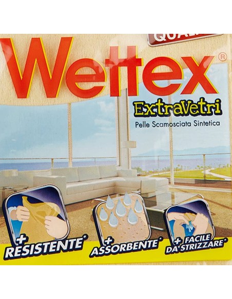 wettex extra multiuso panno scamosciato sintetico - 35x40cm - extravetri: tuttocasashop.live: pulizia e cura della casa