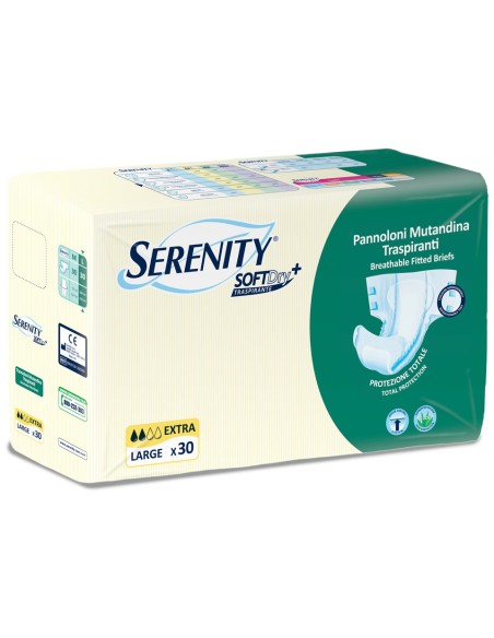 serenity pannoloni mutandina per incontinenti - 30 pezzi - extra - taglia l: tuttocasashop.live: igiene e cura della persona