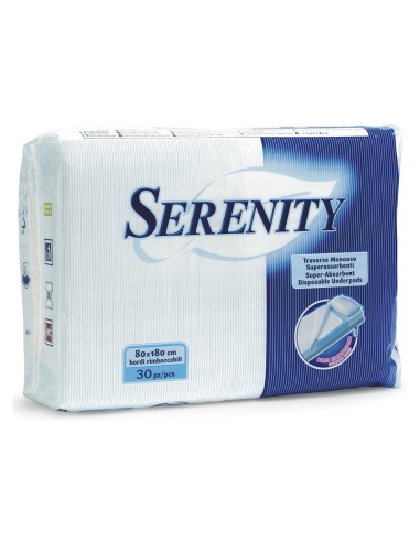 serenity traverse assorbenti 80x180cm - 30 pezzi - bordi rimboccabili: tuttocasashop.live: igiene e cura della persona