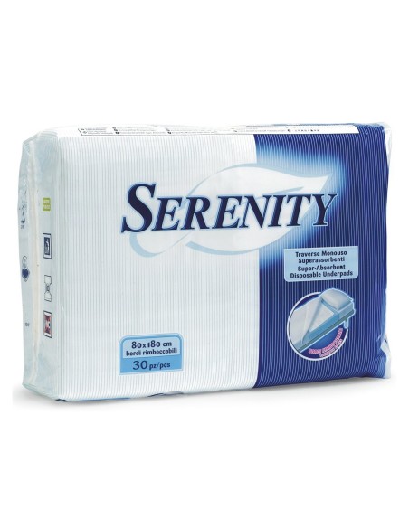 serenity traverse assorbenti 80x180cm - 30 pezzi - bordi rimboccabili: tuttocasashop.live: igiene e cura della persona