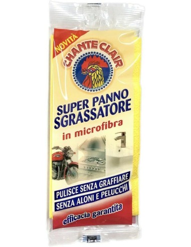 chanteclair super panno sgrassatore in microfibra - senza graffi e aloni: tuttocasashop.live: pulizia e cura della casa