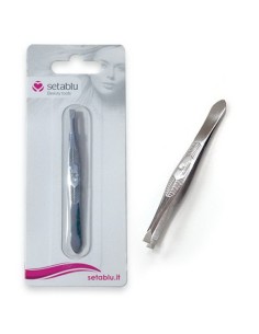 setablu pinze per ciglia con punta dritta - color argento: tuttocasashop.live: igiene e cura della persona