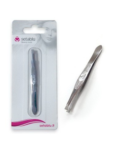 setablu pinze per ciglia con punta dritta - color argento: tuttocasashop.live: igiene e cura della persona