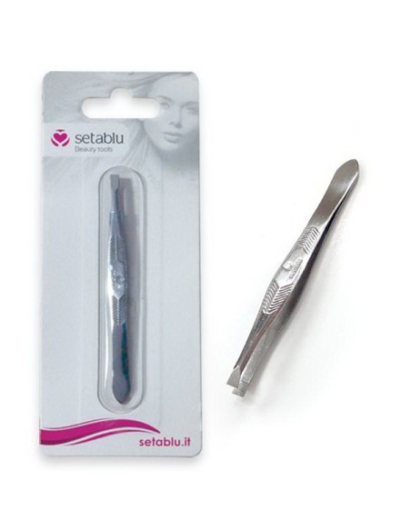 setablu pinze per ciglia con punta dritta - color argento: tuttocasashop.live: igiene e cura della persona