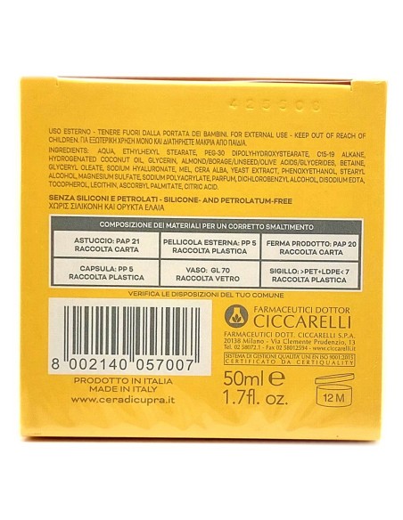 cera di cupra crema viso 50ml - super nutriente elasticizzante: tuttocasashop.live: igiene e cura della persona