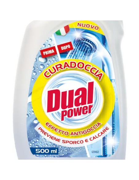 dual power cura doccia spray - 500ml - detergente anticalcare: tuttocasashop.live: pulizia e cura della casa