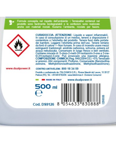 dual power cura doccia spray - 500ml - detergente anticalcare: tuttocasashop.live: pulizia e cura della casa