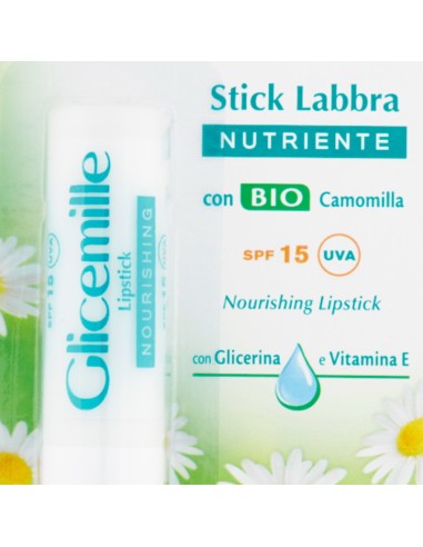 glicemille stick labbra - 5.5ml - nutriente con bio camomilla spf15 uva: tuttocasashop.live: igiene e cura della persona