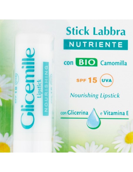 glicemille stick labbra - 5.5ml - nutriente con bio camomilla spf15 uva: tuttocasashop.live: igiene e cura della persona