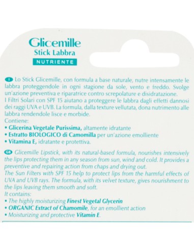 glicemille stick labbra - 5.5ml - nutriente con bio camomilla spf15 uva: tuttocasashop.live: igiene e cura della persona