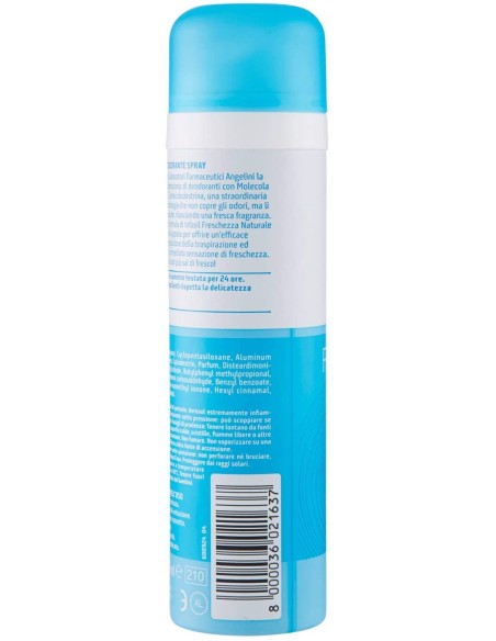 infasil deodorante spray - 150ml - freschezza naturale no alcool 24h 2c: tuttocasashop.live: igiene e cura della persona