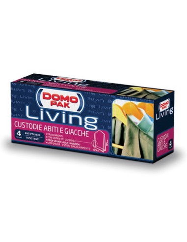 domopak living custodie profumate 65x95cm - 4 pezzi - abiti e giacche: tuttocasashop.live: prodotti per bucato e tessuti