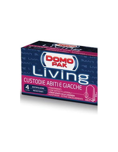 domopak living custodie profumate 65x95cm - 4 pezzi - abiti e giacche: tuttocasashop.live: prodotti per bucato e tessuti