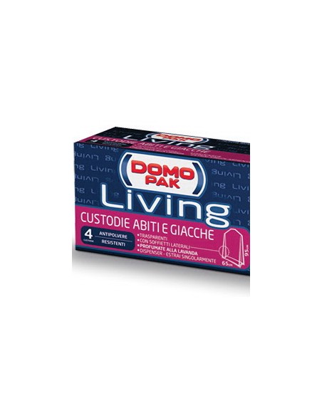 domopak living custodie profumate 65x95cm - 4 pezzi - abiti e giacche: tuttocasashop.live: prodotti per bucato e tessuti