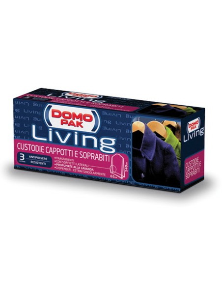 domopak living custodie profumate 65x140cm - 3 pezzi - cappotti e soprabiti: tuttocasashop.live: prodotti per bucato e tessuti