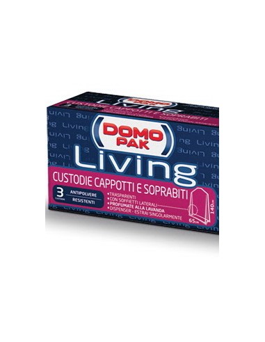 domopak living custodie profumate 65x140cm - 3 pezzi - cappotti e soprabiti: tuttocasashop.live: prodotti per bucato e tessuti