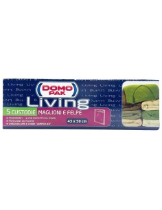 domopak living custodie 43x50cm - 5 pezzi - maglioni e felpe: tuttocasashop.live: prodotti per bucato e tessuti