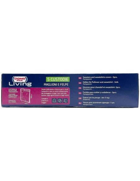 domopak living custodie 43x50cm - 5 pezzi - maglioni e felpe: tuttocasashop.live: prodotti per bucato e tessuti