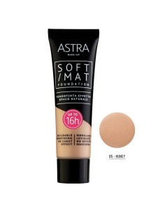astra soft/mat fondotinta effetto opaco naturale - 16h+ - 05 - honey: tuttocasashop.live: igiene e cura della persona