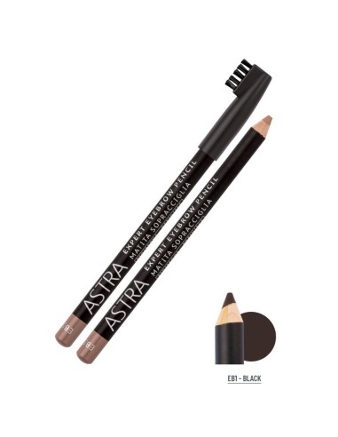 astra expert eyebrown pencil - matita sopracciglia - eb1 - black: tuttocasashop.live: igiene e cura della persona