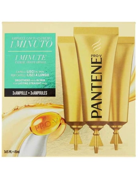 pantene pro-v ampolle trattamento capelli - 15ml - 3 pezzi - capelli lisci: tuttocasashop.live: igiene e cura della persona