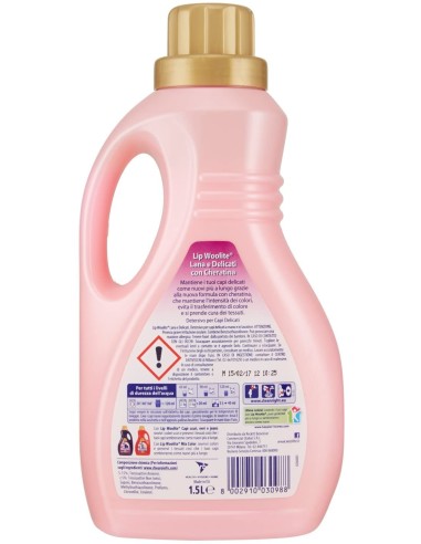 lip woolite detersivo lavatrice e a mano - 1500ml - rosa - lana e delicati: tuttocasashop.live: prodotti per bucato e tessuti