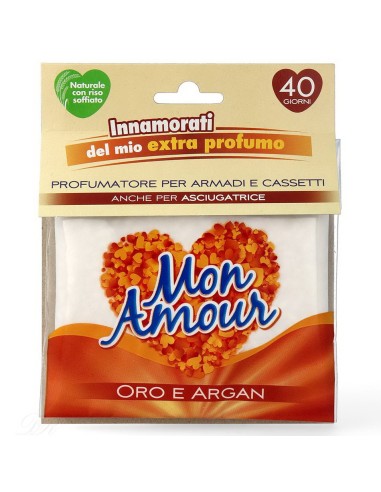 mon amour profumatore - 12 grammi - oro - per armadi cassetti asciugatrici: tuttocasashop.live: prodotti per bucato e tessuti