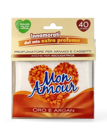 mon amour profumatore - 12 grammi - oro - per armadi cassetti asciugatrici: tuttocasashop.live: prodotti per bucato e tessuti