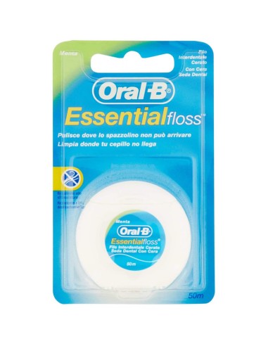 oral-b essential floss - filo interdentale cerato - 50 metri - art.029: tuttocasashop.live: igiene e cura della persona