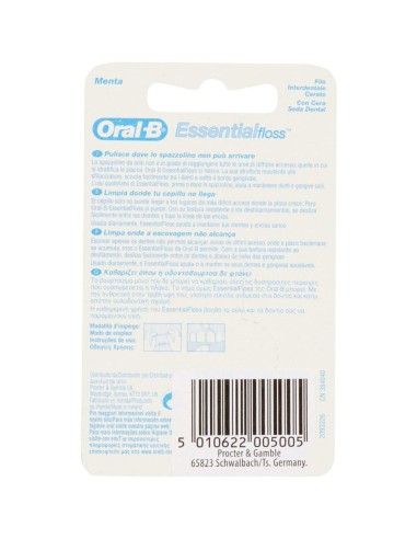 oral-b essential floss - filo interdentale cerato - 50 metri - art.029: tuttocasashop.live: igiene e cura della persona