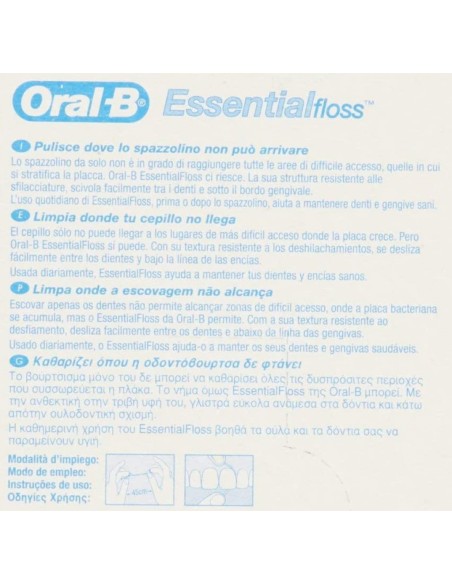 oral-b essential floss - filo interdentale cerato - 50 metri - art.029: tuttocasashop.live: igiene e cura della persona