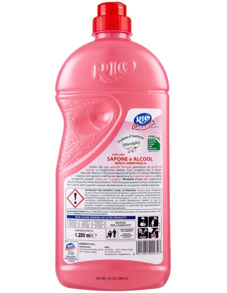 rio casamia 1250ml marsiglia - pavimenti e superfici - sapone + alcool: tuttocasashop.live: pulizia e cura della casa